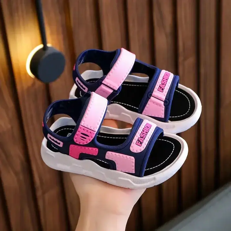 New children's summer boys and girls sandals Korean version of primary school students non-slip soft sole non-slip beach sandals