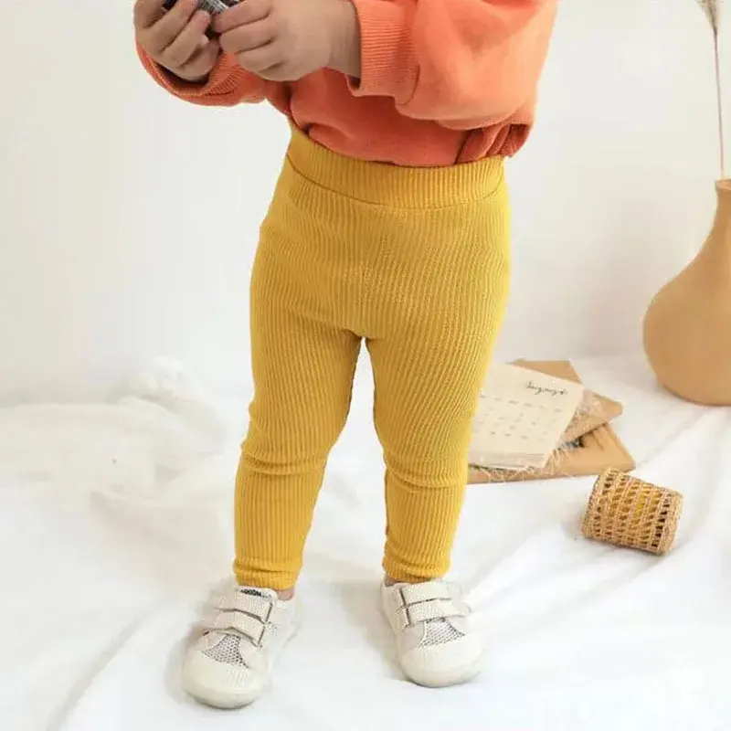 Baby Girls Boys Pants Kids High Waist Cotton Big PP Pant Spring and Autumn Girl Leggings Trousers Children Clothes 0-6 Years