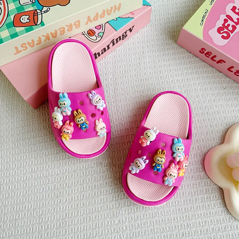 New Popular Cartoon Colorful Versatile Eva Slippers for Boys and Girls, Fashionable Double Soft-Soled Non-Slip Sandals 831