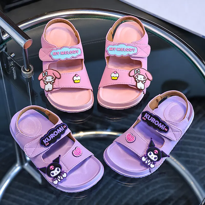 Sanrio Cartoon Home Slippers Kids Fashion Cute Soft Soled Non-slip Sandals Summer New Design Shoes Baby Unisex EVA  Slippers