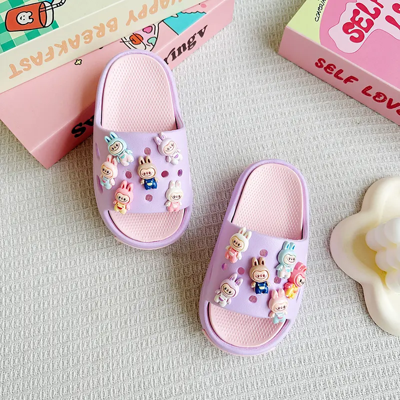 New Popular Cartoon Colorful Versatile Eva Slippers for Boys and Girls, Fashionable Double Soft-Soled Non-Slip Sandals 831
