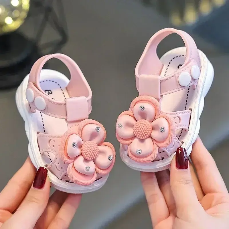 2024 Summer Baby Boys Girls Sandals Children Beach Sandals Cartoon Infant Toddler Shoes Comfortable Soft Sole Kids Student Shoes