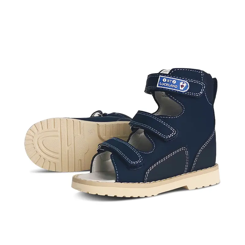 Ortoluckland Children Sandals Boys Orthopedic Shoes For Kids Toddler Teenager Fashion Flatfoot Footwear With Arch Support Insole