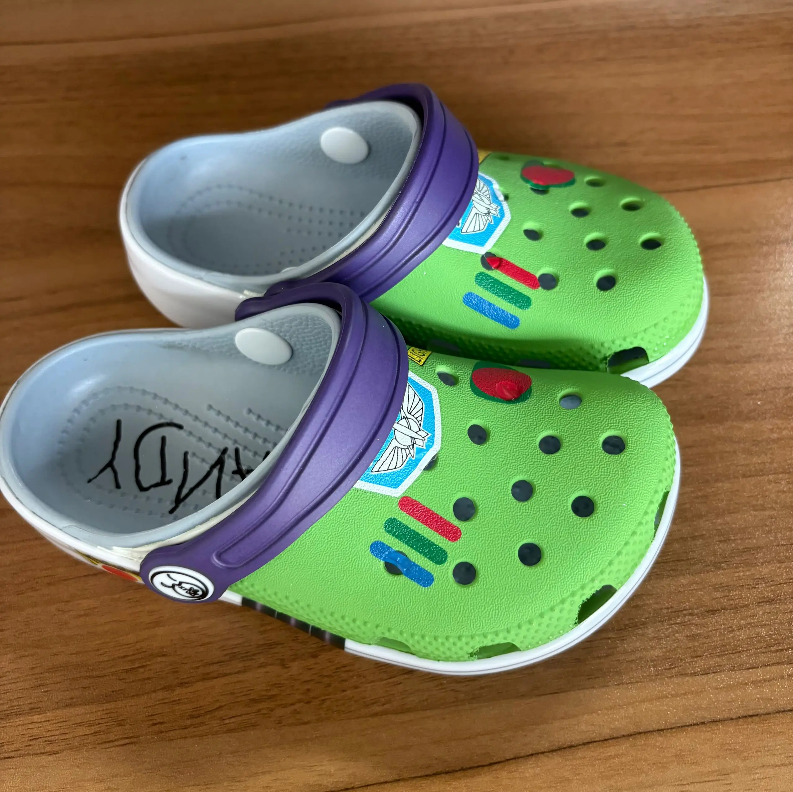 Toy Story Buzz Lightyear Kids Sandals Kawaii Hole Slippers Summer Home Beach Shoes Anime Children'S Footwear For Kids Gifts