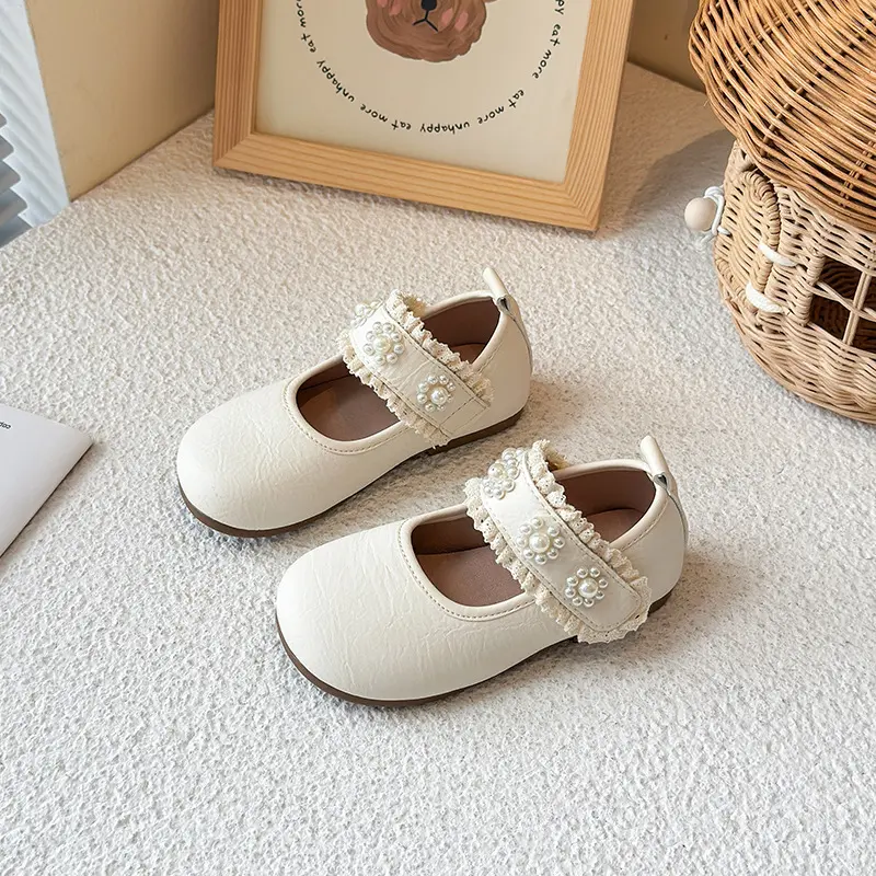 High-end Girls' Spring Autumn New Children's Princess Shoes Baby Kids Princess Style Rhinestone School Student Loafer