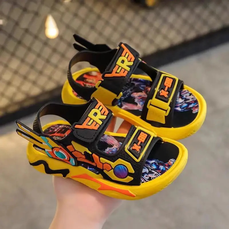 Summer Cool Boys' Sandals – Waterproof Plastic Fashion Korean-style Kids' Sports Beach Shoes for Small To Big Children