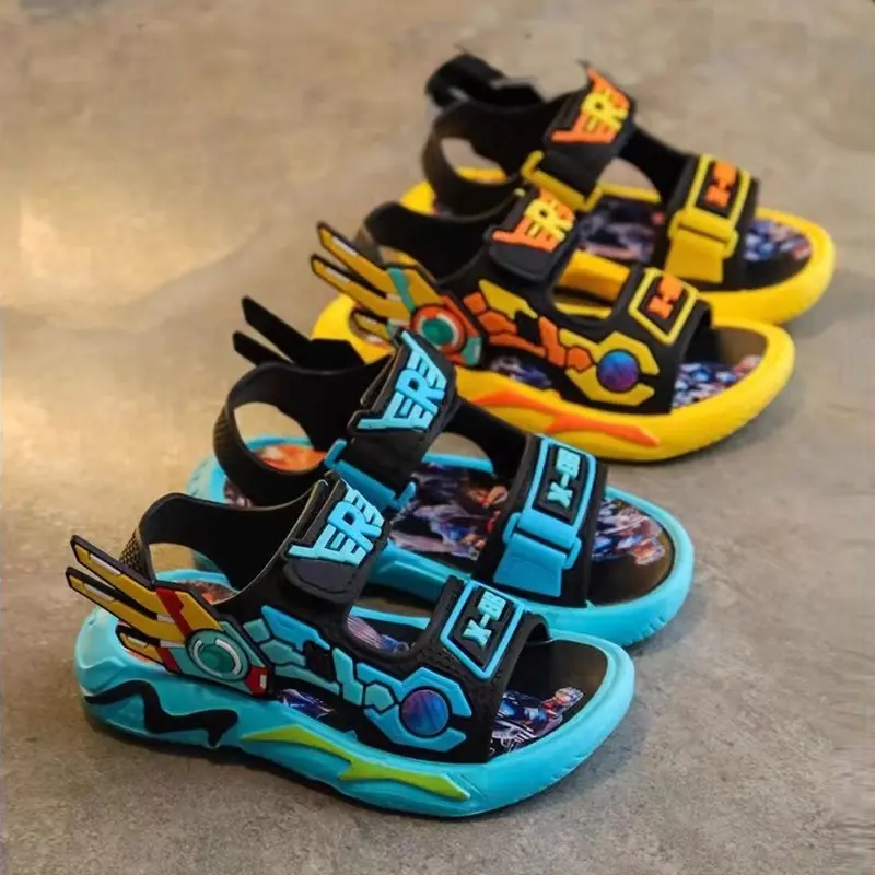 Summer Cool Boys' Sandals – Waterproof Plastic Fashion Korean-style Kids' Sports Beach Shoes for Small To Big Children