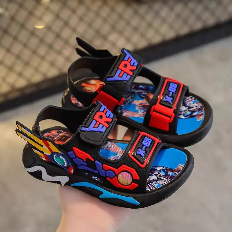 Summer Cool Boys' Sandals – Waterproof Plastic Fashion Korean-style Kids' Sports Beach Shoes for Small To Big Children