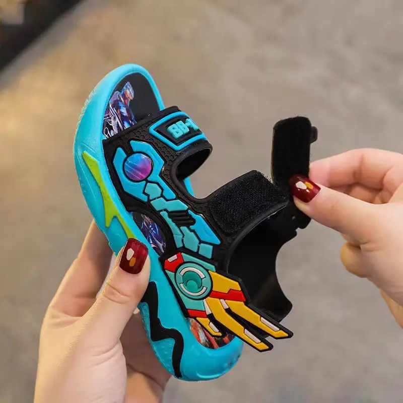 Summer Cool Boys' Sandals – Waterproof Plastic Fashion Korean-style Kids' Sports Beach Shoes for Small To Big Children