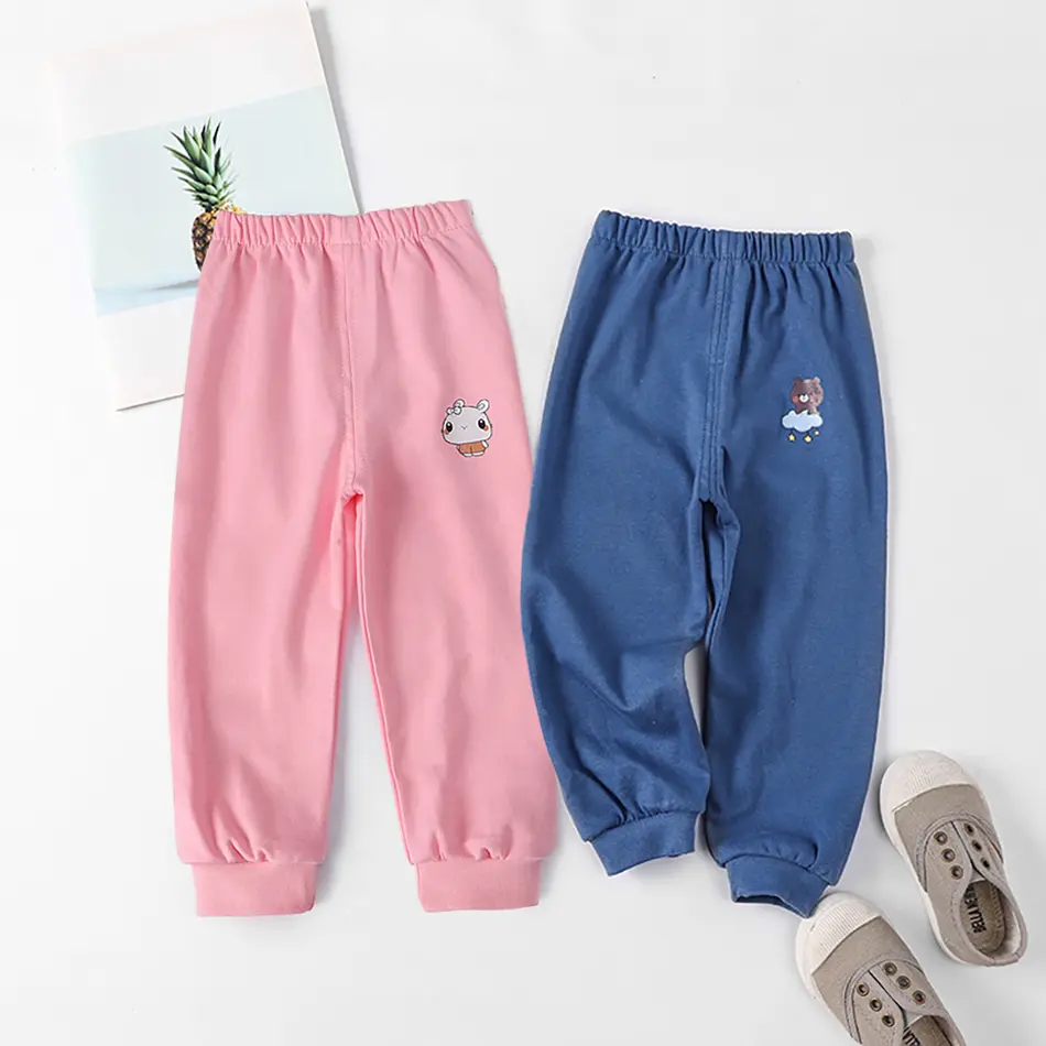 Baby Kids Bottoms Unisex Casual Long Pants for Boys and Girls Spring Autumn Elastic Waist Cartoon Animal Capris Children Clothes