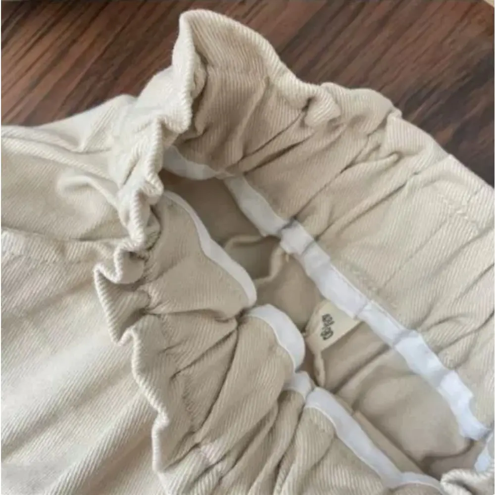 5396-1 Children Pants 2025 Spring and Autumn Girls' Casual Pants Flower Embroidery Fashion Trousers