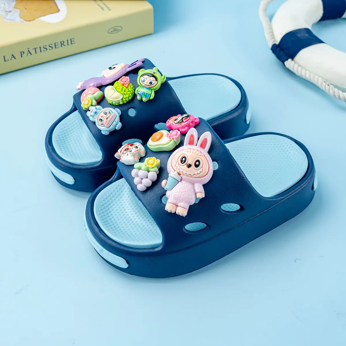New Popular Cartoon Fruit Versatile Eva Slippers for Boys and Girls, Fashionable Double Soft-Soled Non-Slip Sandals 831