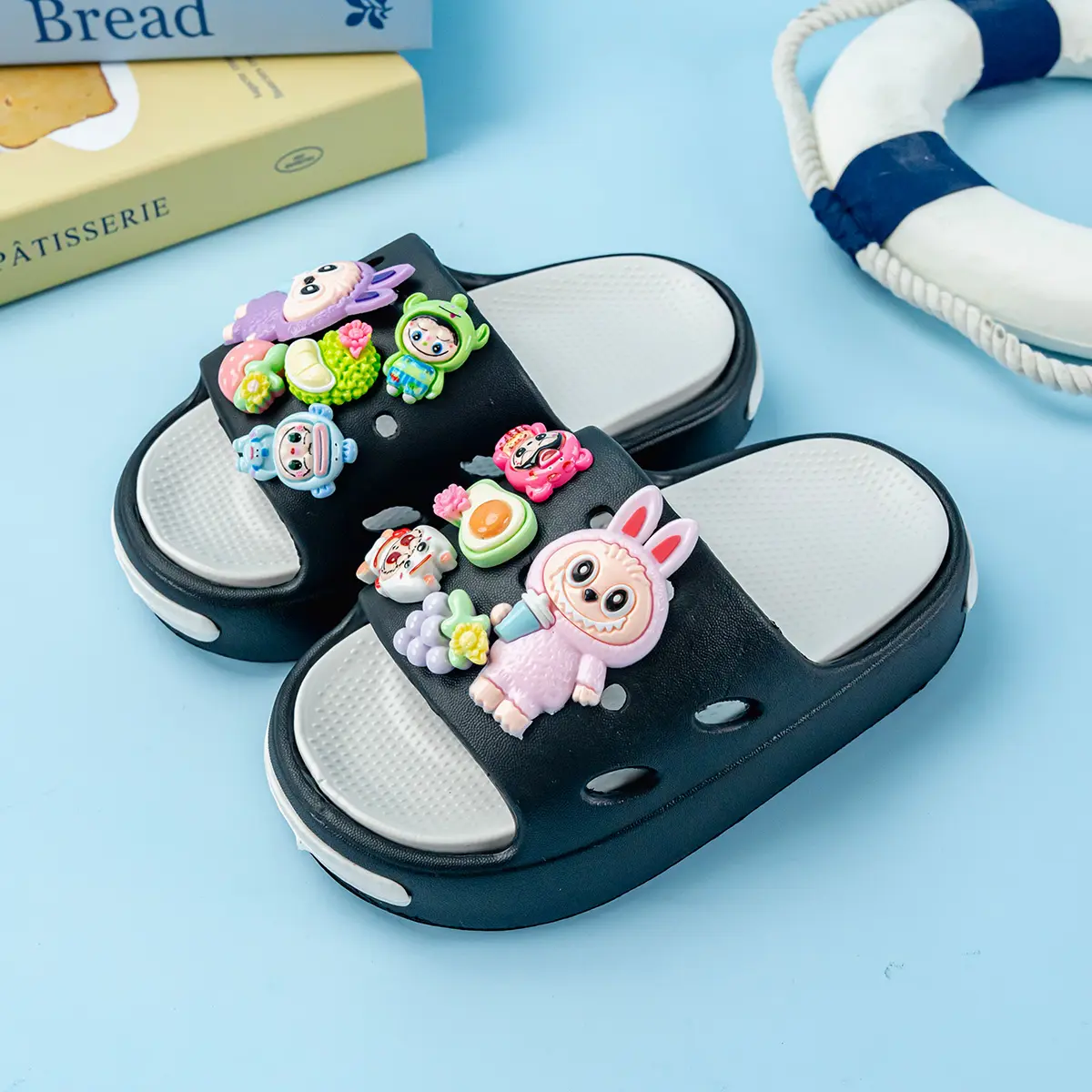 New Popular Cartoon Fruit Versatile Eva Slippers for Boys and Girls, Fashionable Double Soft-Soled Non-Slip Sandals 831