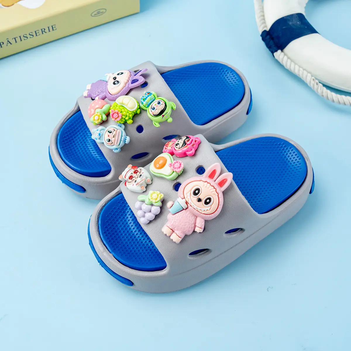 New Popular Cartoon Fruit Versatile Eva Slippers for Boys and Girls, Fashionable Double Soft-Soled Non-Slip Sandals 831