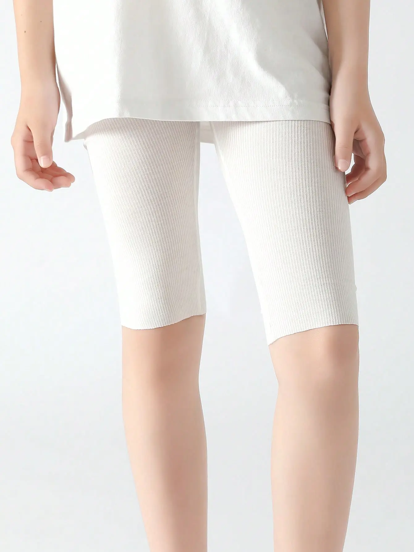 3-Pack Children's Five-Quarter Shorts Solid Color Vertical Stripe Adjustable Bottoms Kids' Underwear