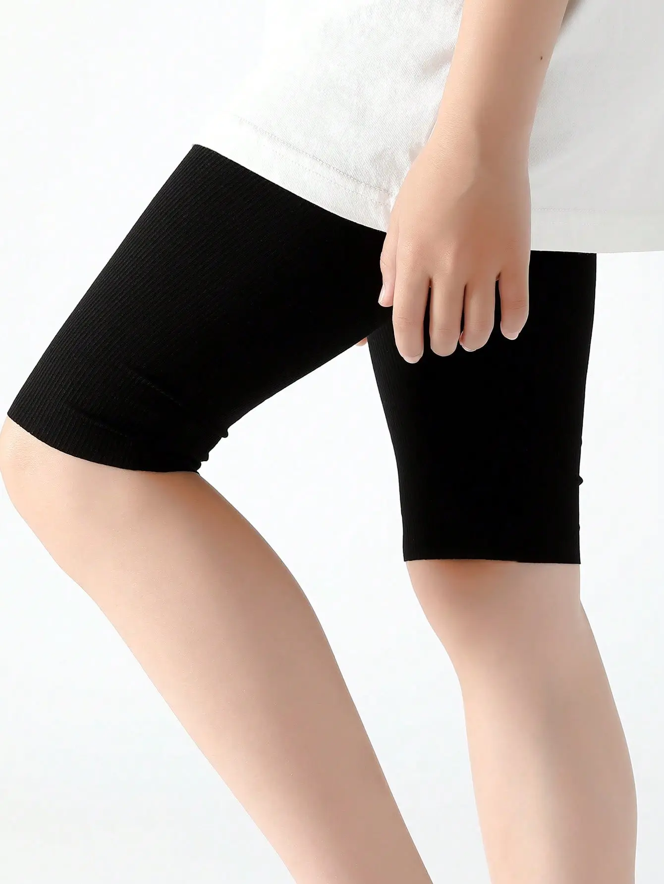 3-Pack Children's Five-Quarter Shorts Solid Color Vertical Stripe Adjustable Bottoms Kids' Underwear