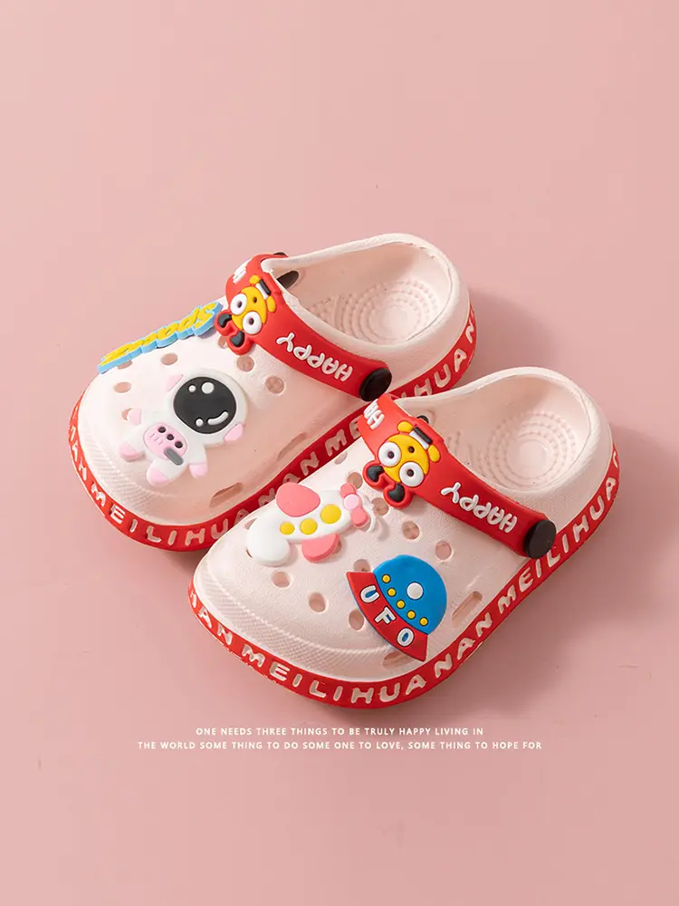 Children's Sandals EVA Ultra Light Boys and Girls Baby and Toddler Anti Slip Hole Shoes  Astronaut UFO Sandals Slippers