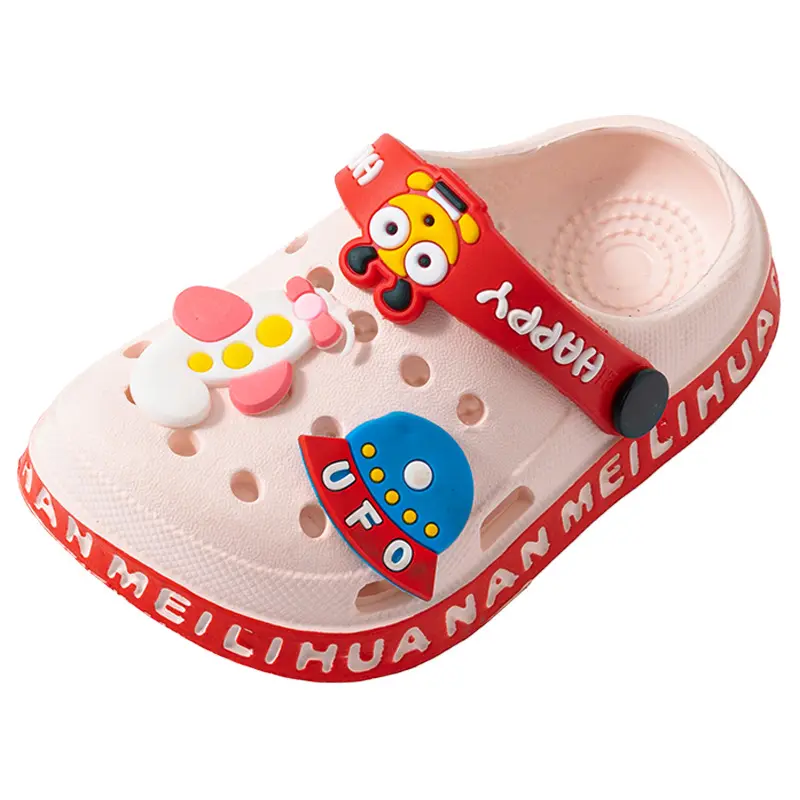 Children's Sandals EVA Ultra Light Boys and Girls Baby and Toddler Anti Slip Hole Shoes  Astronaut UFO Sandals Slippers