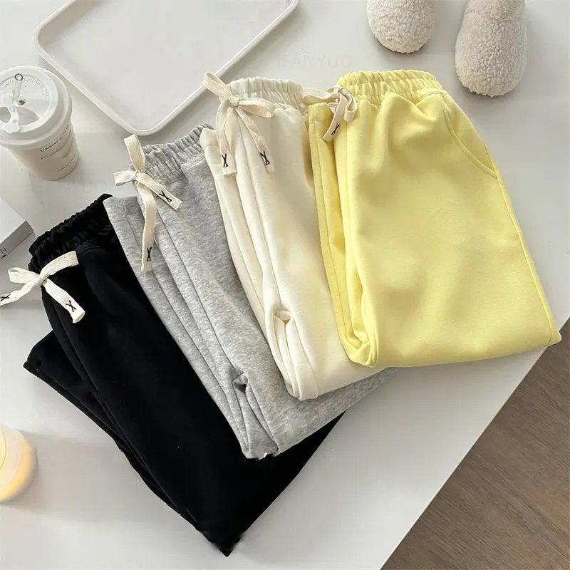 Spring Autumn New Kids Wide Leg Pants Boys Girls Baby Sports Pants Korean Fashion Versatile Solid Children Straight Leg Trousers