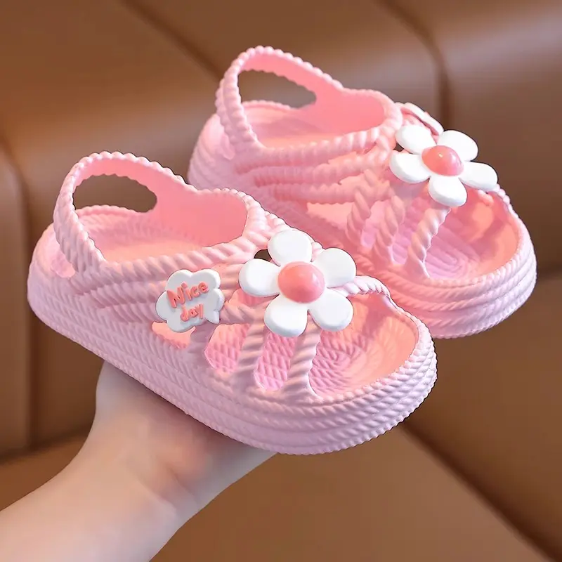New 2025 Summer  Kids' Sandals with 'Step-on-Poop' Feel – Beach Shoes for Girls Anti-Slip Soft-Sole Outdoor Sandals