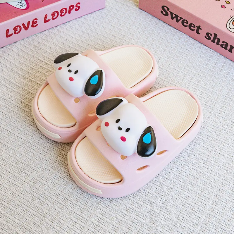 New Popular Cartoon Sweating Dog Versatile Girls Eva Slippers Fashionable Double Soft-Soled Non-Slip Sandals 831