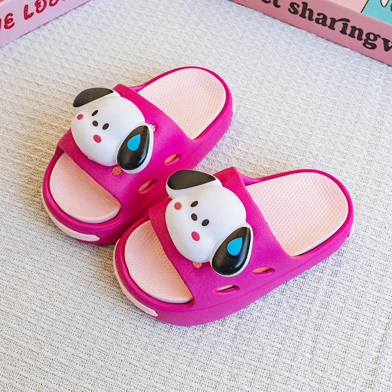 New Popular Cartoon Sweating Dog Versatile Girls Eva Slippers Fashionable Double Soft-Soled Non-Slip Sandals 831