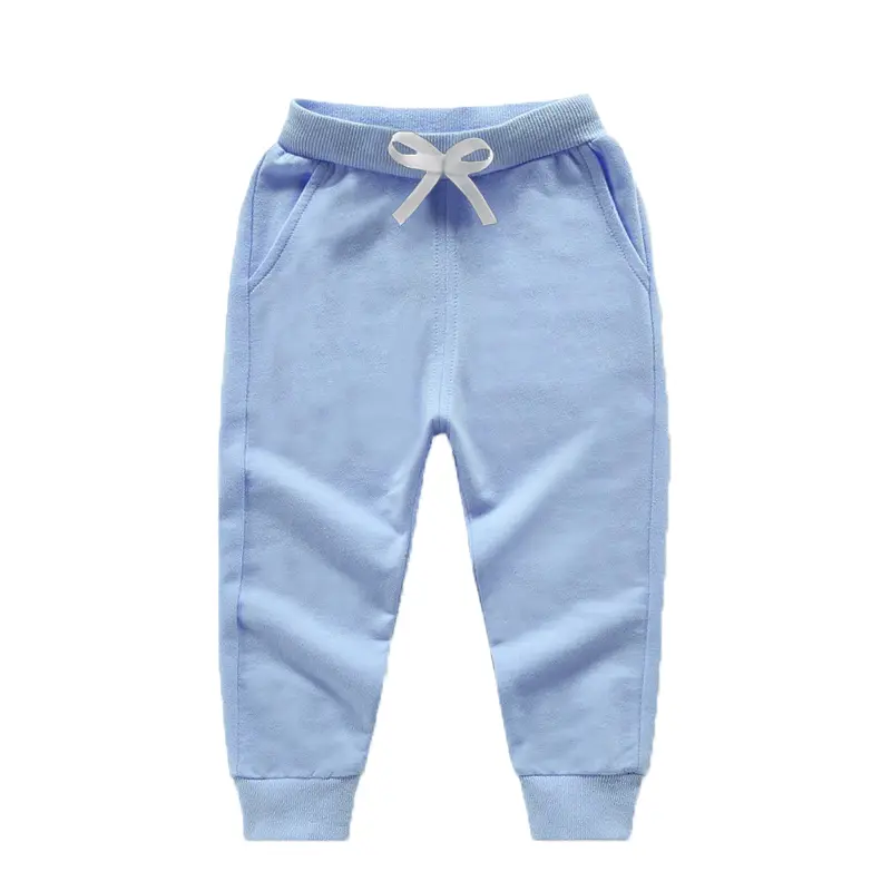 8 Colors 3 PCS Randomly Children's Pants White Bow Solid Color Boys Girls Casual Sport Pants Jogging Enfant Garcon Kids Trousers