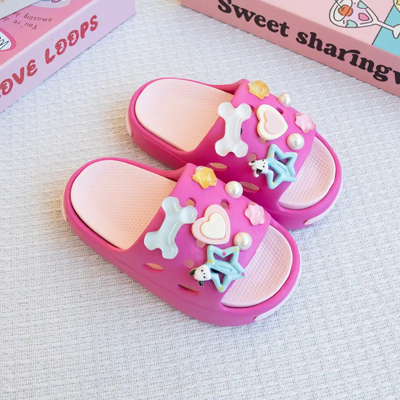 New Popular Cartoon Dopamine Versatile Eva Slippers for Boys and Girls, Fashionable Double Soft-Soled Non-Slip Sandals 831