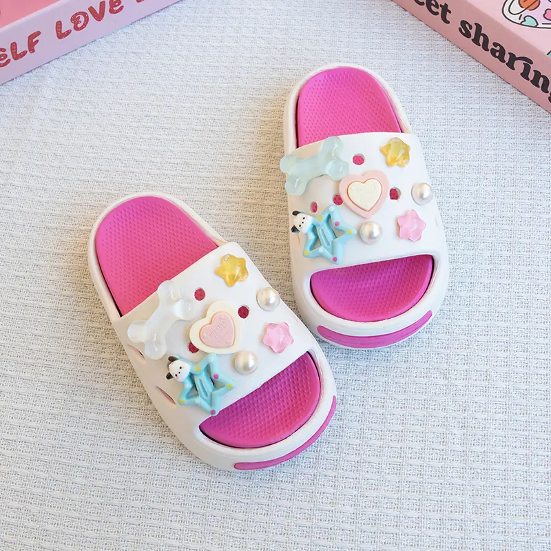 New Popular Cartoon Dopamine Versatile Eva Slippers for Boys and Girls, Fashionable Double Soft-Soled Non-Slip Sandals 831