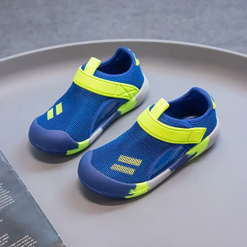 Kids Mesh Sandals Toes capped Boys Girls Casual Shoes Soft Sole Summer Children Fashion Beach Shoes Anti-Slip Wear-resistant