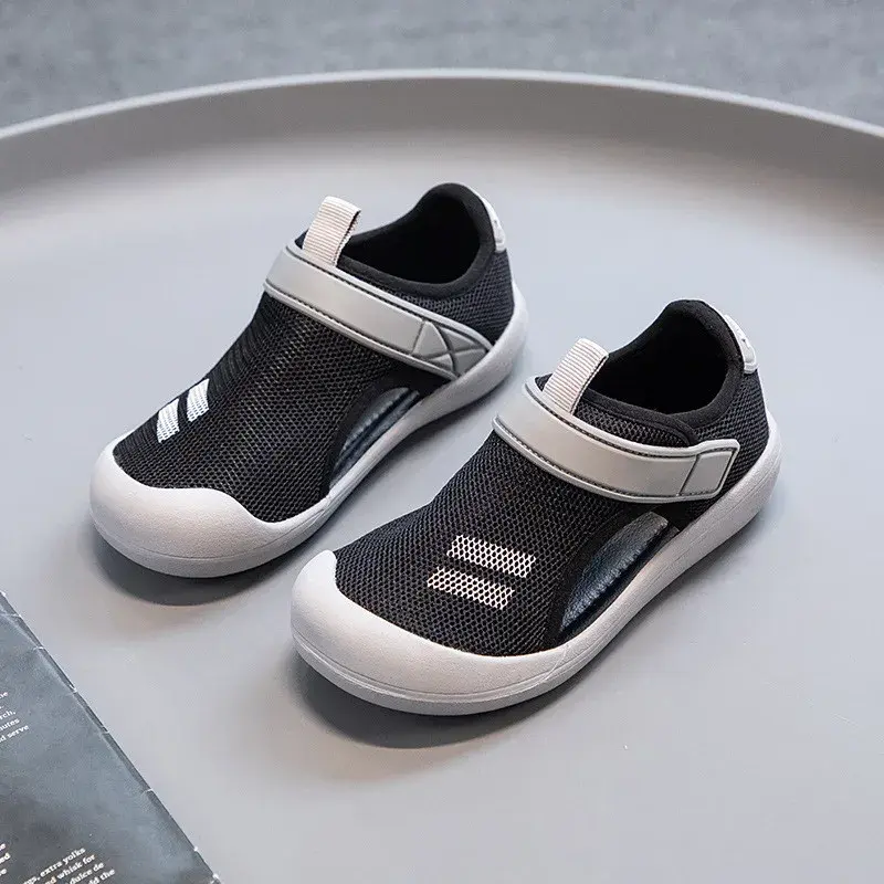 Kids Mesh Sandals Toes capped Boys Girls Casual Shoes Soft Sole Summer Children Fashion Beach Shoes Anti-Slip Wear-resistant