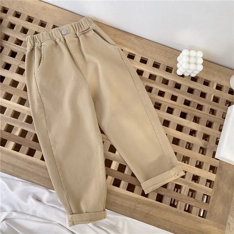 Spring Boys Casual Pants 2-8 Years Old Children Harem Pants Summer Girls Loose Solid Color Sport Trousers Kids Fashion Clothes