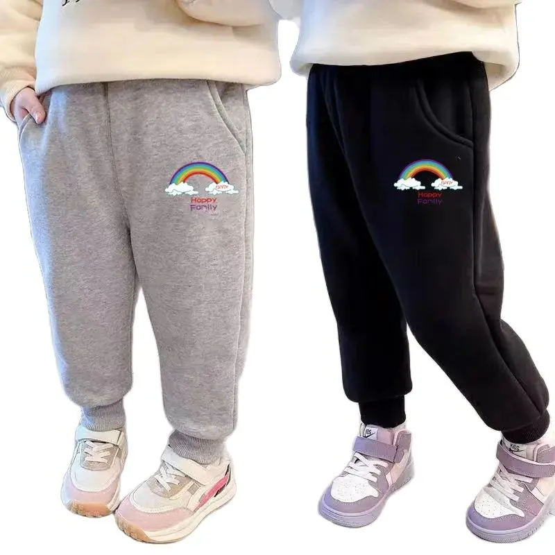 Cute Girl Print Cotton Trousers Spring Autumn Kids Sport Long Pants Fashionable Girls Sweatpants for Children's Clothing