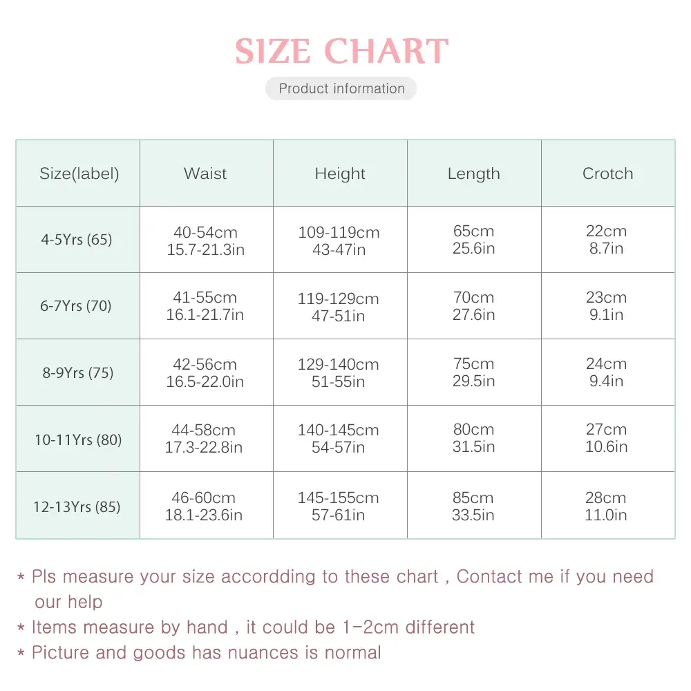 SLAIXIU Casual Girls Leggings Stretchy Printing Kids Pants Athletic Trousers for 4-12 Years Girl (1pcs)