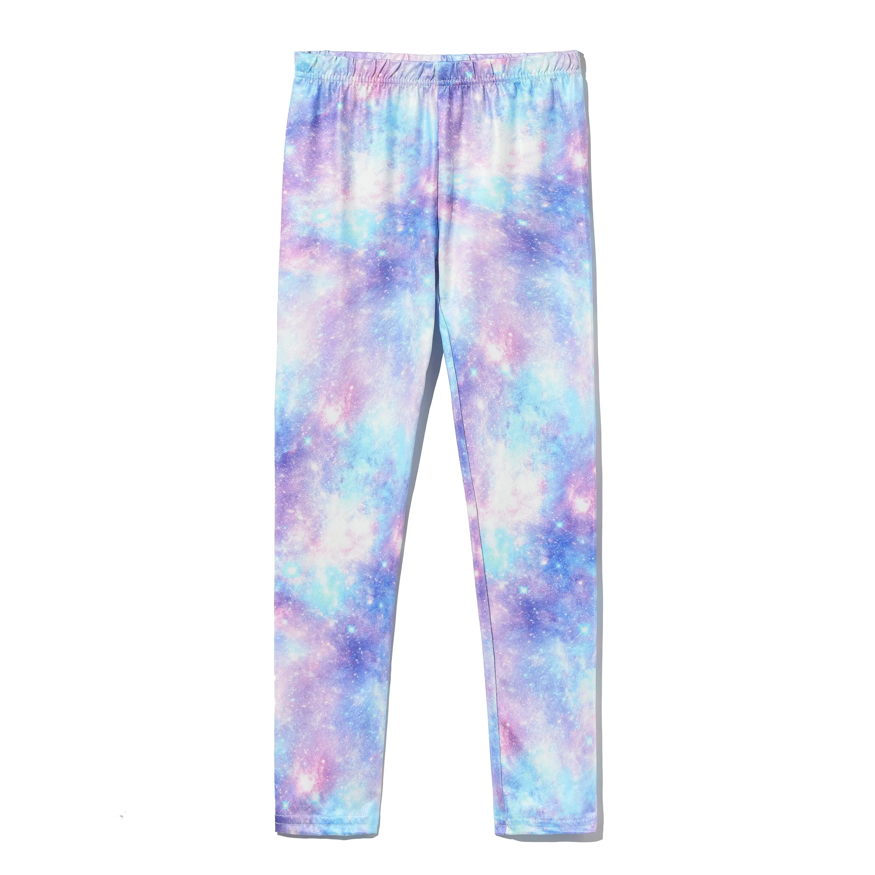 SLAIXIU Casual Girls Leggings Stretchy Printing Kids Pants Athletic Trousers for 4-12 Years Girl (1pcs)