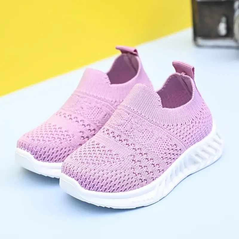 Children Running Sneakers Boys Girls Casual Mesh Breathable Anti-Slip Walking Patchwork Tenis Toddler Soft Soled Girls Shoes