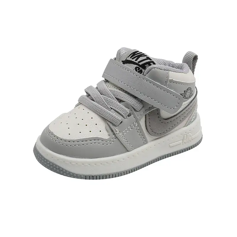 Children's Casual Shoes Boys Girls Fall 2022 New Anti-slip Baby Shoes Step-learning Shoes Leather Sole Waterproof