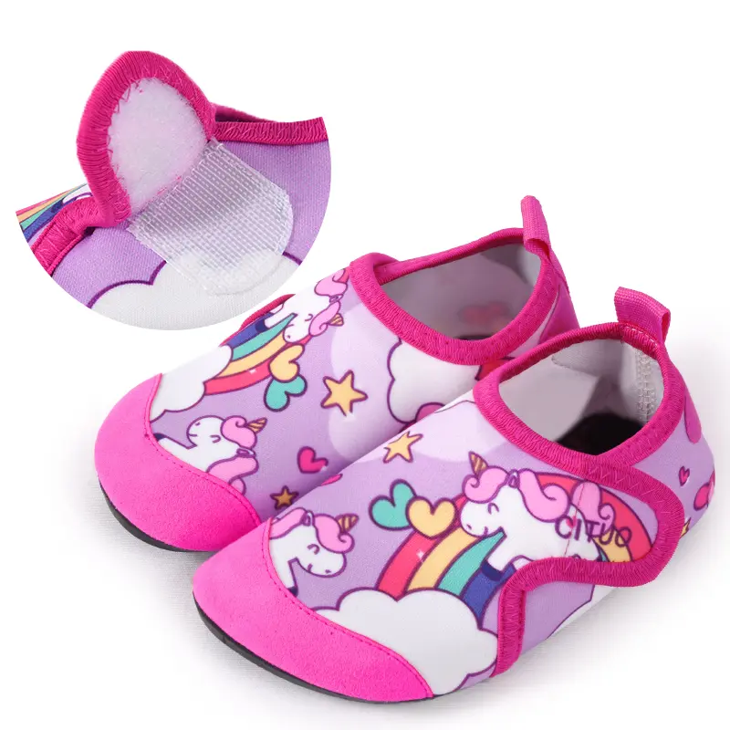 2024 New Children Beach Shoes Water Socks Boys And Girls Home Shoes Baby Indoor Socks Cartoon Unicorn Kids Slippers