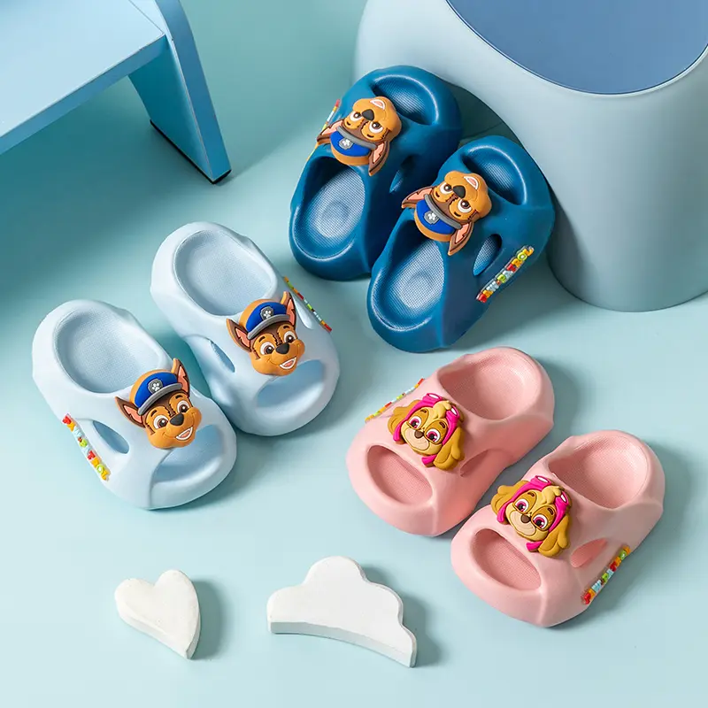 PAW PATROKids' Cartoon Dog Hole Shoes Baby Indoor and Outdoor Sandals Boys Girls Home Heel Wrap Non-Slip Wear-Resistant Slippers