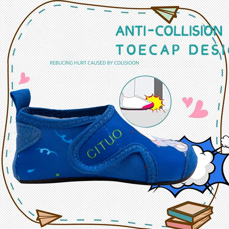 2024 New Children Beach Shoes Water Socks Boys And Girls Home Shoes Baby Indoor Socks Cartoon Unicorn Kids Slippers