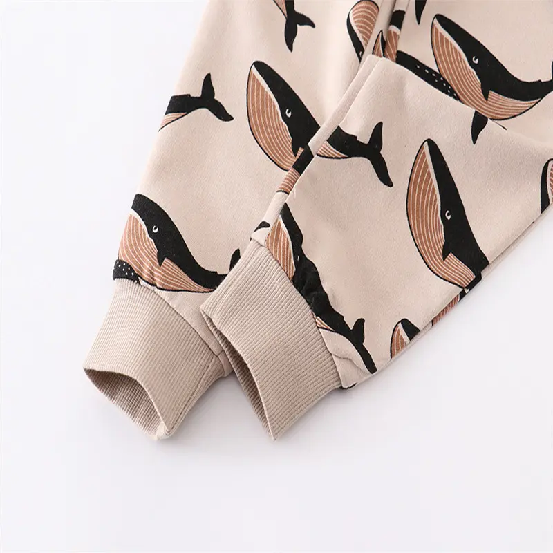 Jumping Meters Children's Animals Print Boys Girls Sweatpants Autumn Spring Whale Baby Trousers Pants Sport Harm Kids Lose Pant