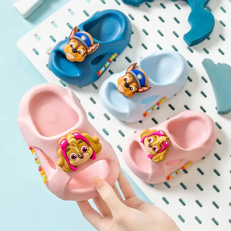 PAW PATROKids' Cartoon Dog Hole Shoes Baby Indoor and Outdoor Sandals Boys Girls Home Heel Wrap Non-Slip Wear-Resistant Slippers