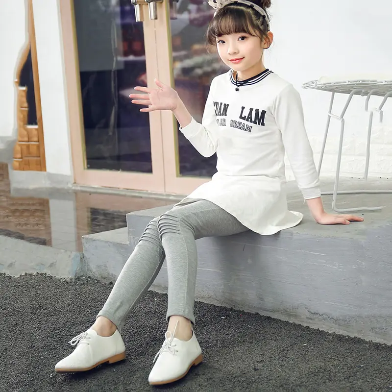 Spring Children Leggings Cotton Girls Trousers Slim Pants For Kids 2-8T School Pants Girl Clothes Baby Sweatpants