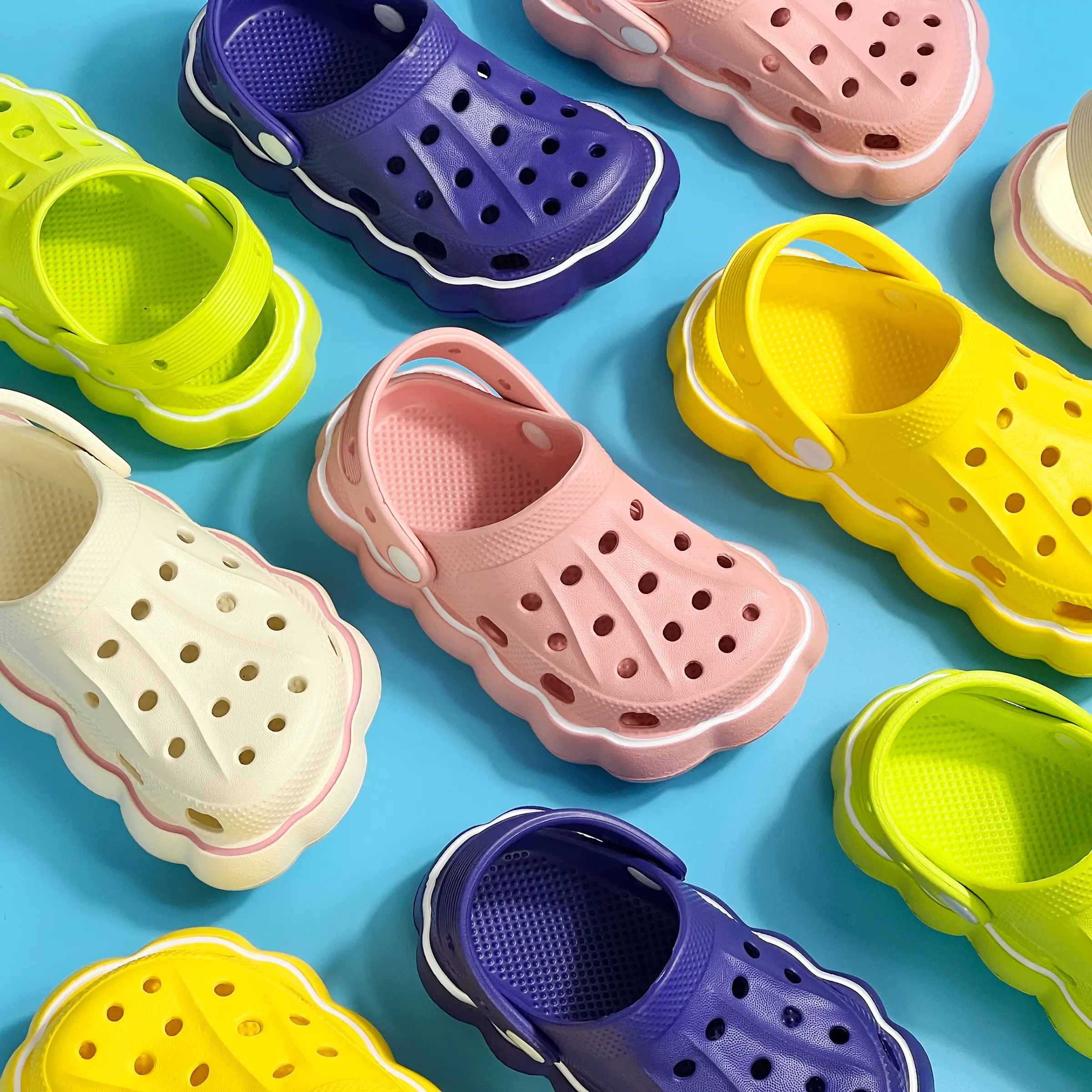 One Pairs of Boys Girls House Slippers Cute Garden Cave Sandals for Kids