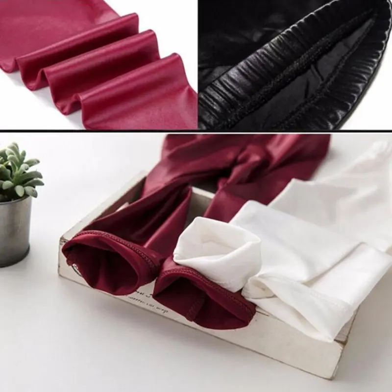 Faux PU Leather Kids Girls Legging Skinny Girl Pencil Pants Spring Autumn Children Leggings