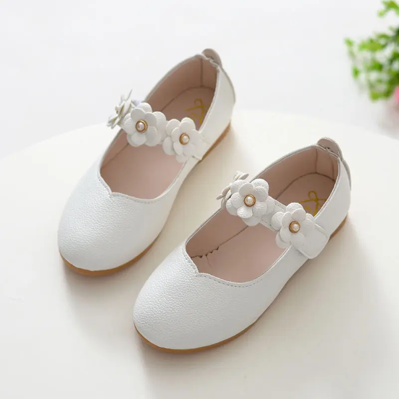 Children Dancing Shoes Kids Princess Shoes Girls Soft Bottom Breathable Leather Footwear  Students Non-slip Performance Footwear