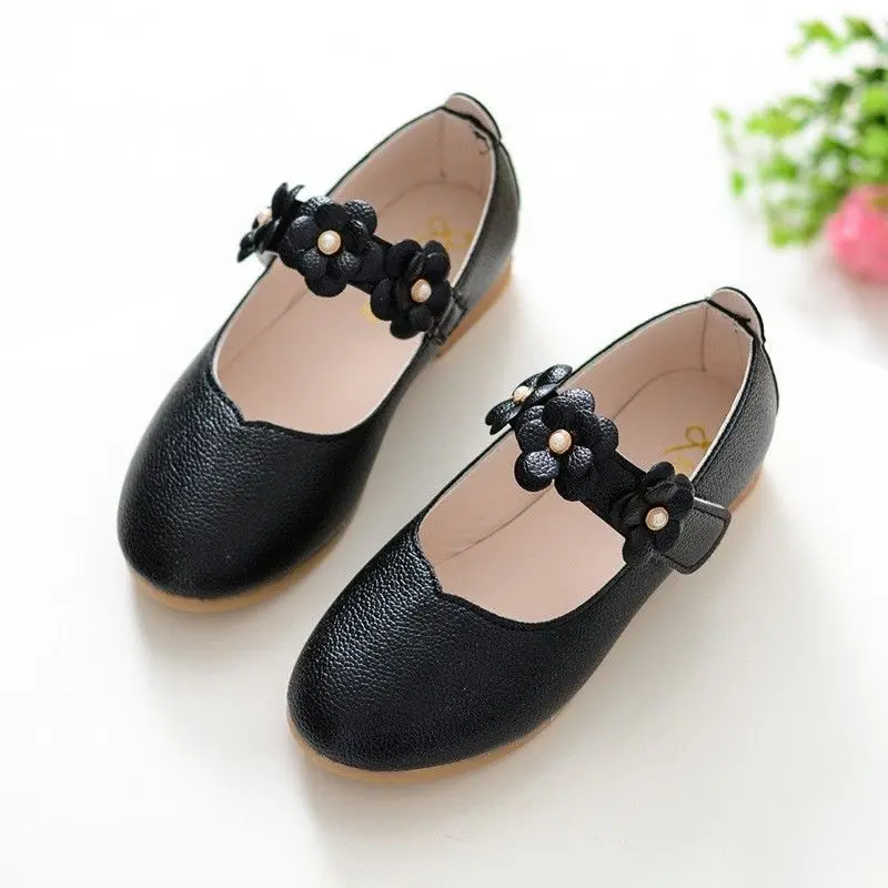 Children Dancing Shoes Kids Princess Shoes Girls Soft Bottom Breathable Leather Footwear  Students Non-slip Performance Footwear