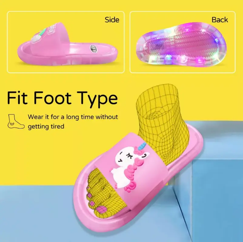 2023 Girl Slippers Children LED Kids Slippers Baby Bathroom Sandals Kids Shoes for Girl Boys Light Up Shoes Toddler