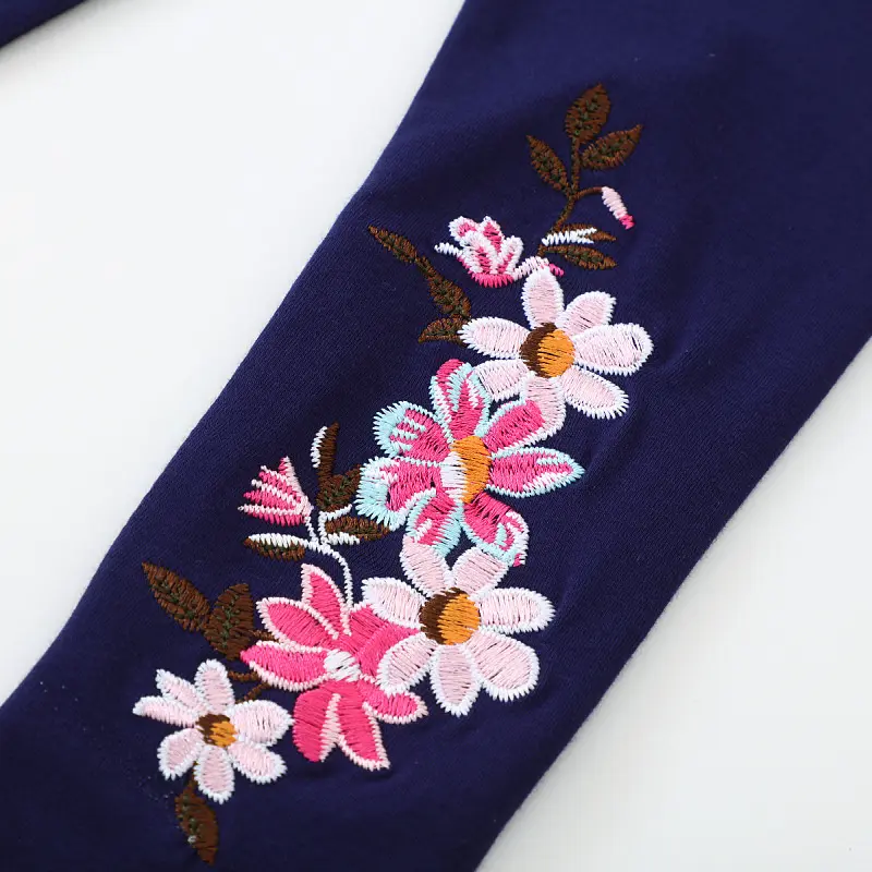 Jumping Meters 2-7T Flowers Autumn Spring Girls Leggings Pants Clothing Embroidery  Full Length Girls  Baby Skinny Pencil Pants