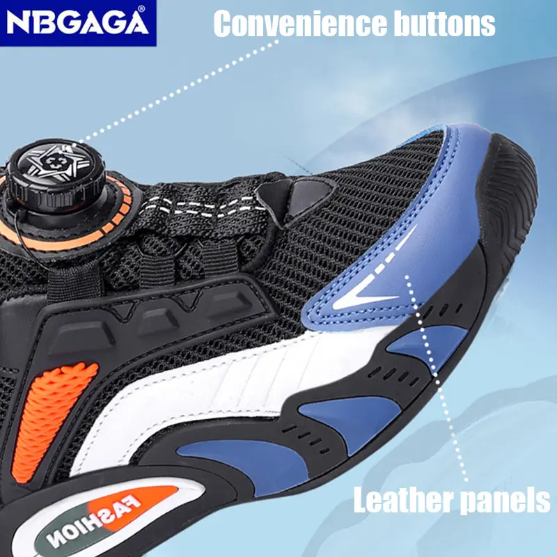 Fashion Children Boys' Basketball Shoes Comfortable Lightweight Walking Footwear Breathable Kids Casual Mesh Running Sneaker